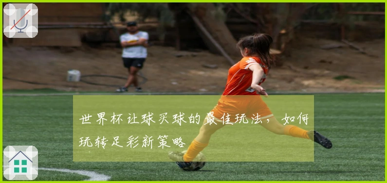 世界杯让球买球的最佳玩法，如何玩转足彩新策略