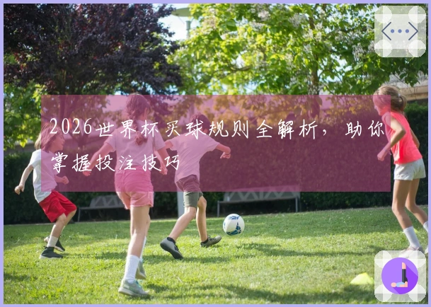 2026世界杯买球规则全解析，助你掌握投注技巧